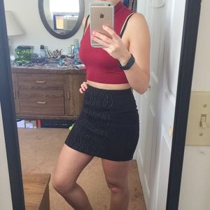 H&M black high waisted miniskirt